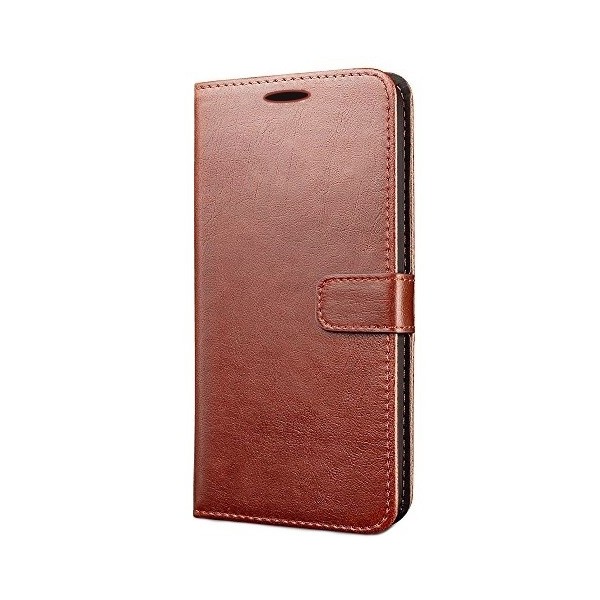 „Retro“ atvēramais maciņš - tumši brūns (Y6 2017 / Y5 2017)