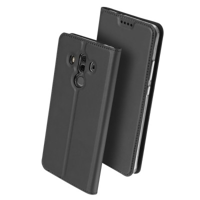 Huawei Mate 10 Pro „Dux Ducis“ Skin sērijas melns ādas atvērams maciņš / Vacins.lv