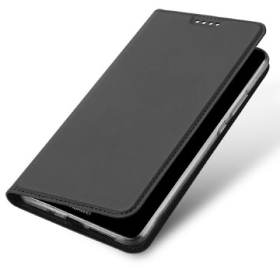 Huawei Mate 10 Pro „Dux Ducis“ Skin sērijas melns ādas atvērams maciņš / Vacins.lv