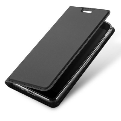 Google Pixel 2 „Dux Ducis“ Skin sērijas melns ādas atvērams maciņš / Vacins.lv