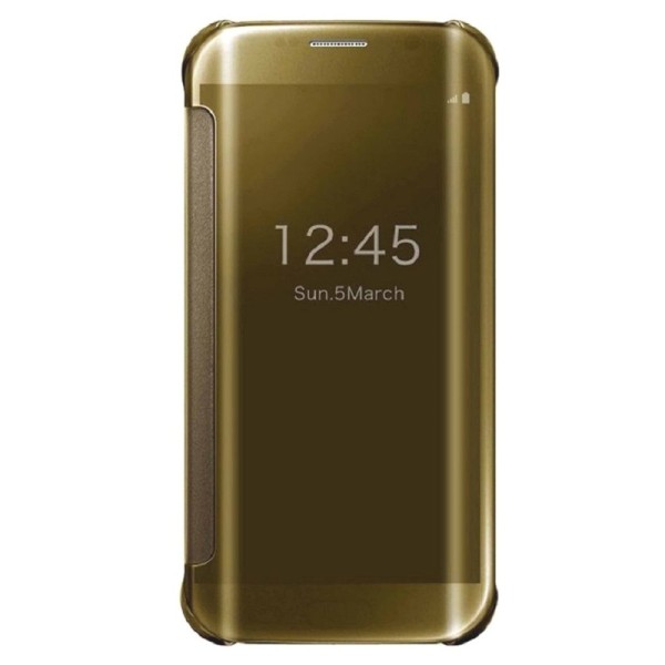 Plastmasas atvērams maciņš - zelta (Galaxy S6 Edge)