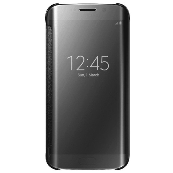 Plastmasas atvērams maciņš - melns (Galaxy S6 Edge+ (G928))