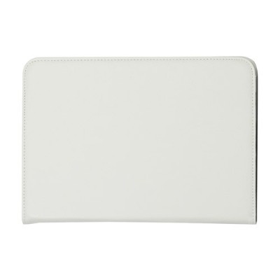 Atverčiamas baltas odinis Samsung Galaxy Note 10.1 N8000 (N8010) dėklas (dėkliukas), sukiojamas 360° / Priedai.lt