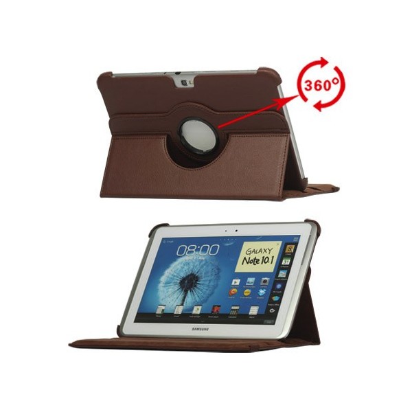 Klasikinis 360° atverčiamas dėklas - rudas (Note 10.1)