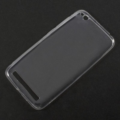 Xiaomi Redmi 5A dzidrs (caurspīdīgs) cieta silikona TPU pasaulē planākais pelēks apvalks / Vacins.lv