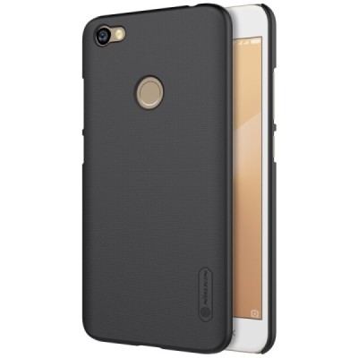 Xiaomi Redmi Note 5A (Y1) Nillkin Frosted Shield melns plastmasas apvalks + ekrāna aizsargplēve / Vacins.lv