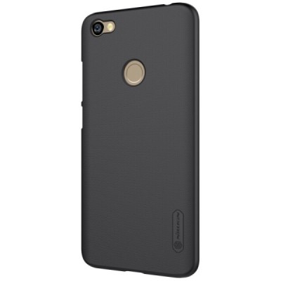 Xiaomi Redmi Note 5A (Y1) Nillkin Frosted Shield melns plastmasas apvalks + ekrāna aizsargplēve / Vacins.lv