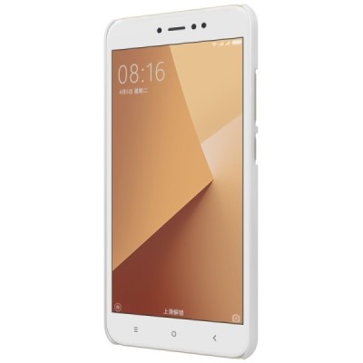 Xiaomi Redmi Note 5A (Y1) Nillkin Frosted Shield balts plastmasas apvalks + ekrāna aizsargplēve / Vacins.lv