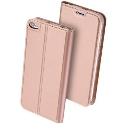 Xiaomi Redmi Note 5A (Y1) „Dux Ducis“ Skin sērijas rozs ādas atvērams maciņš / Vacins.lv