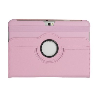 Atvēramais rozs ādas futrālis Samsung Galaxy Note 10.1 N8000 (N8010), grozās 360° grādu apjomā / Vacins.lv