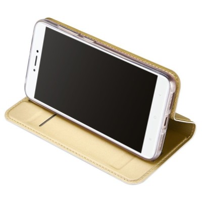 Xiaomi Redmi Note 5A (Y1) „Dux Ducis“ Skin sērijas zelta ādas atvērams maciņš / Vacins.lv