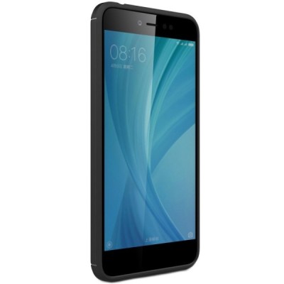 Xiaomi Redmi Note 5A (Y1) „Carbon“ cieta silikona (TPU) melns apvalks / vacins.lv