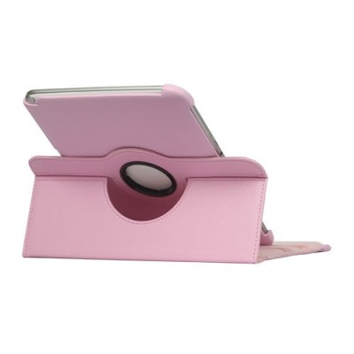 Atvēramais rozs ādas futrālis Samsung Galaxy Note 10.1 N8000 (N8010), grozās 360° grādu apjomā / Vacins.lv