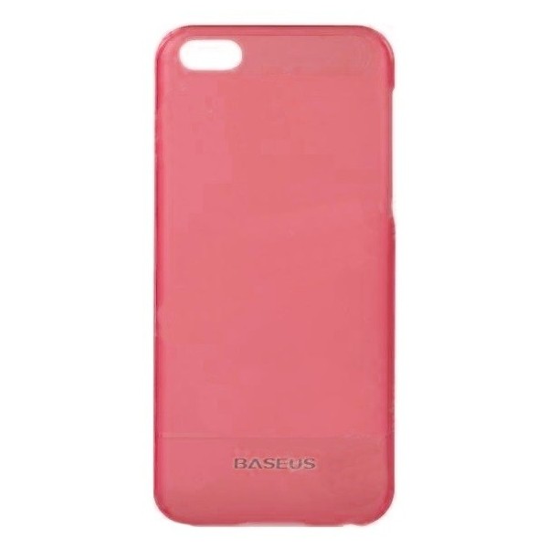 „Baseus“ plastikinis dėklas - rožinis + apsauginė ekrano plėvelė (iPhone 5C)
