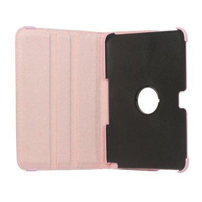 Atvēramais rozs ādas futrālis Samsung Galaxy Note 10.1 N8000 (N8010), grozās 360° grādu apjomā / Vacins.lv