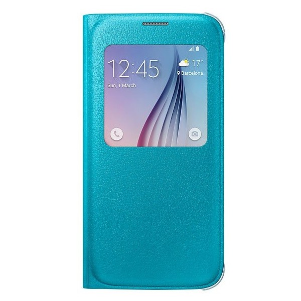 „Samsung“ S View Cover atverčiamas dėklas - šviesiai mėlynas (Galaxy S6)
