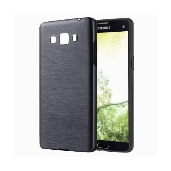 Kieto silikono (TPU) dėklas - juodas (Galaxy Grand Prime)