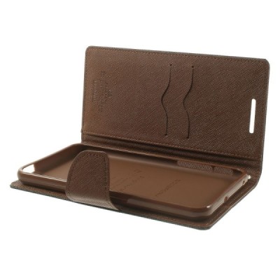 Mercury Fancy atverčiamas HTC Desire 816 juodas odinis dėklas - piniginė / Priedai.lt