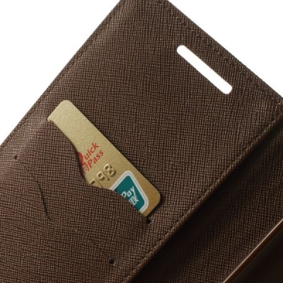 Mercury Fancy atverčiamas HTC Desire 816 juodas odinis dėklas - piniginė / Priedai.lt