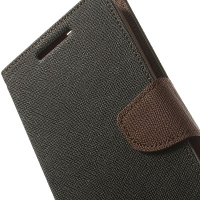 Mercury Fancy atverčiamas HTC Desire 816 juodas odinis dėklas - piniginė / Priedai.lt