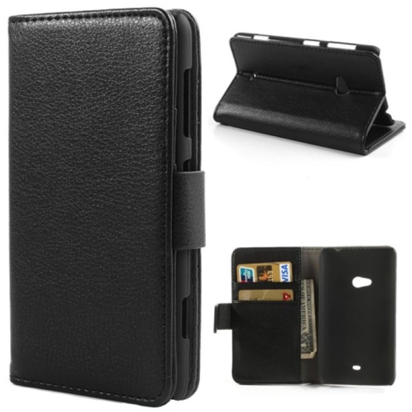 Atvēramais maciņš - melns (Lumia 625)