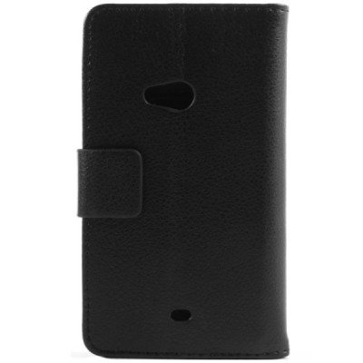 Nokia Lumia 625 atvēramais ādas melns maciņš (maks) / Vacins.lv