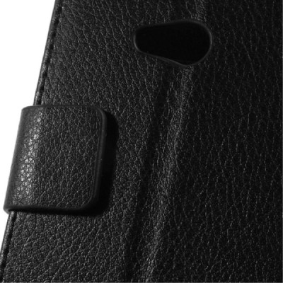 Nokia Lumia 625 atvēramais ādas melns maciņš (maks) / Vacins.lv