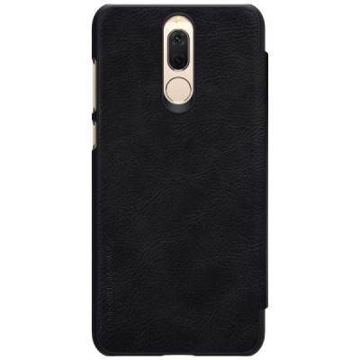 Greznais „Nillkin“ Qin sērijas ādas atvērams melns Huawei Mate 10 Lite maciņš / Vacins.lv