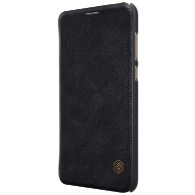 Greznais „Nillkin“ Qin sērijas ādas atvērams melns Huawei Mate 10 Lite maciņš / Vacins.lv