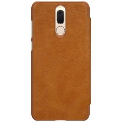 Greznais „Nillkin“ Qin sērijas ādas atvērams brūns Huawei Mate 10 Lite maciņš / Vacins.lv