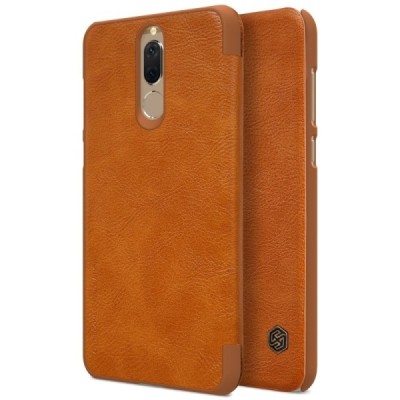 Greznais „Nillkin“ Qin sērijas ādas atvērams brūns Huawei Mate 10 Lite maciņš / Vacins.lv