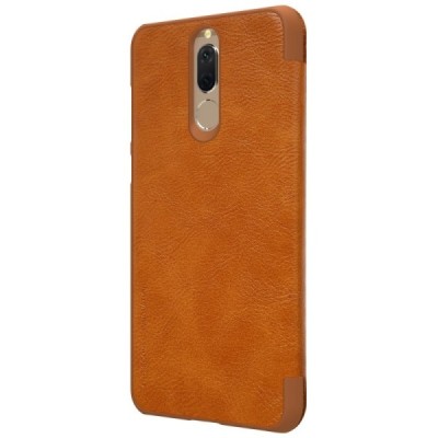 Greznais „Nillkin“ Qin sērijas ādas atvērams brūns Huawei Mate 10 Lite maciņš / Vacins.lv