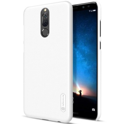 Huawei Mate 10 Lite Nillkin Frosted Shield balts plastmasas apvalks + ekrāna aizsargplēve / Vacins.lv