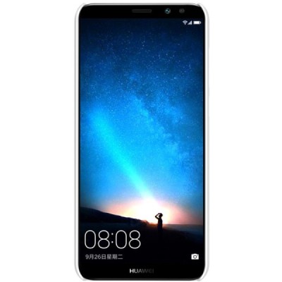 Huawei Mate 10 Lite Nillkin Frosted Shield balts plastmasas apvalks + ekrāna aizsargplēve / Vacins.lv