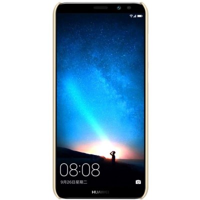 Huawei Mate 10 Lite Nillkin Frosted Shield zelta plastmasas apvalks + ekrāna aizsargplēve / Vacins.lv