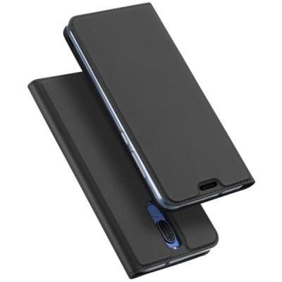 „Dux Ducis“ Skin serijos Huawei Mate 10 Lite juodas odinis atverčiamas dėklas / Priedai.lt