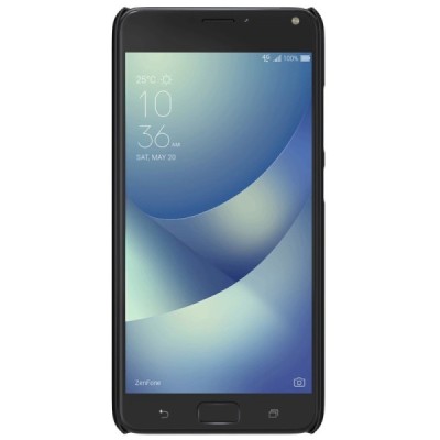 Asus Zenfone 4 Max (ZC554KL) Nillkin Frosted Shield melns plastmasas apvalks + ekrāna aizsargplēve / Vacins.lv