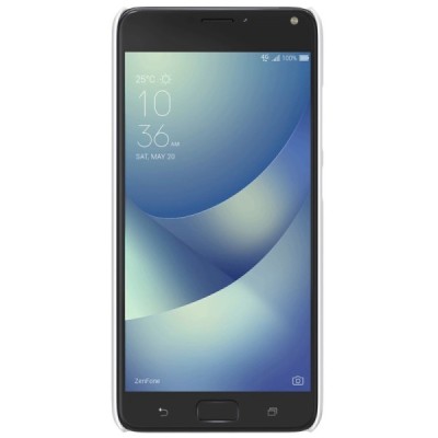 Asus Zenfone 4 Max (ZC554KL) Nillkin Frosted Shield balts plastmasas apvalks + ekrāna aizsargplēve / Vacins.lv