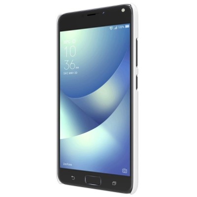 Asus Zenfone 4 Max (ZC554KL) Nillkin Frosted Shield balts plastmasas apvalks + ekrāna aizsargplēve / Vacins.lv