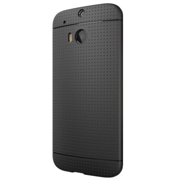 „Dots“ kieto silikono (TPU) dėklas - juodas (One M8 / One M8s)