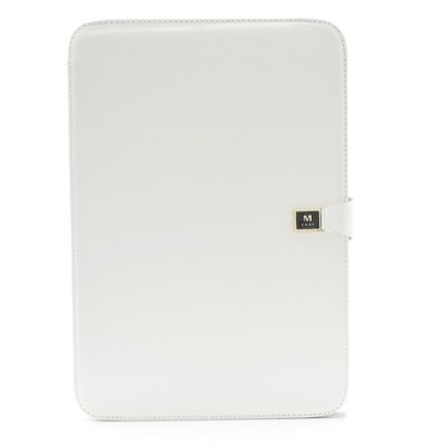 Atverčiamas baltas odinis Samsung Galaxy Note 10.1 N8000 (N8010) dėklas (dėkliukas) - piniginė / Priedai.lt