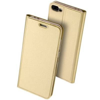 Asus Zenfone 4 Max (ZC554KL) „Dux Ducis“ Skin sērijas zelta ādas atvērams maciņš / Vacins.lv