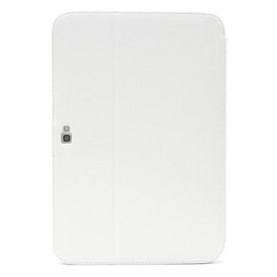 Atverčiamas baltas odinis Samsung Galaxy Note 10.1 N8000 (N8010) dėklas (dėkliukas) - piniginė / Priedai.lt