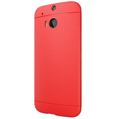 HTC One M8 ir HTC One M8s „Dots“ kieto silikono raudonas TPU dėklas - nugarėlė / Priedai.lt