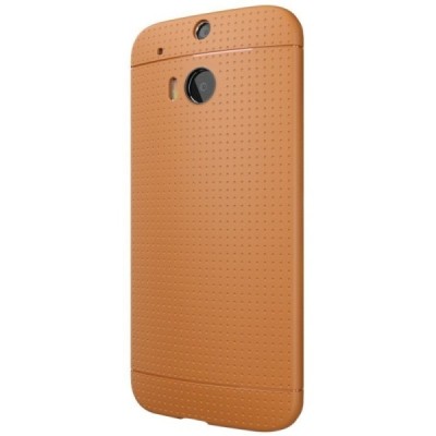 HTC One M8 ir HTC One M8s „Dots“ kieto silikono rudas TPU dėklas - nugarėlė / Priedai.lt