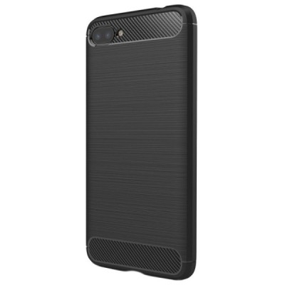 Asus Zenfone 4 Max (ZC554KL) „Carbon“ cieta silikona (TPU) melns apvalks / vacins.lv