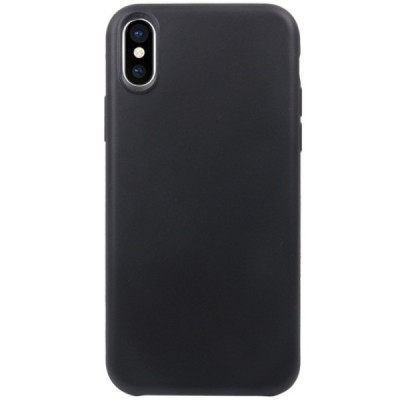 Apple iPhone X (iPhone Xs) cieta silikona (TPU) melns apvalks / vacins.lv
