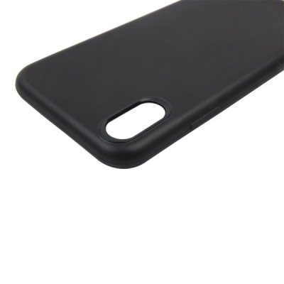 Apple iPhone X (iPhone Xs) cieta silikona (TPU) melns apvalks / vacins.lv
