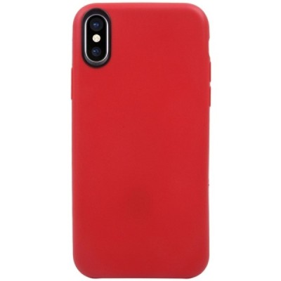 Apple iPhone X (iPhone Xs) cieta silikona (TPU) sarkans apvalks / vacins.lv