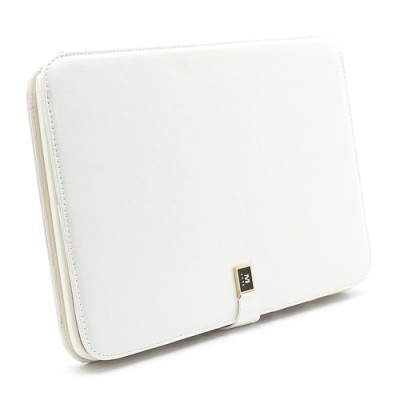 Atverčiamas baltas odinis Samsung Galaxy Note 10.1 N8000 (N8010) dėklas (dėkliukas) - piniginė / Priedai.lt